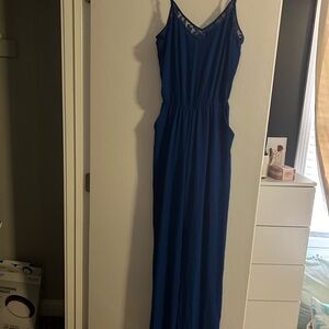 Blue Jumpsuit with lace